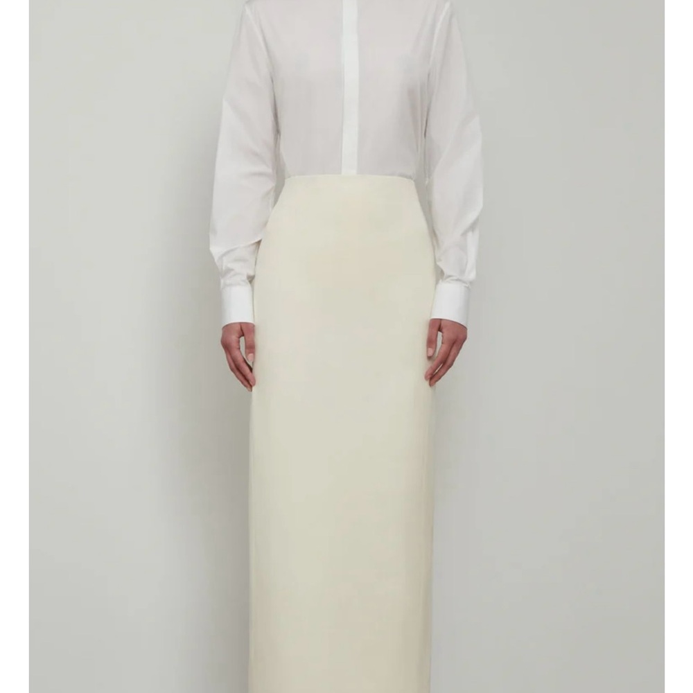 WARDROBE.NYC Cream Pencil Skirt